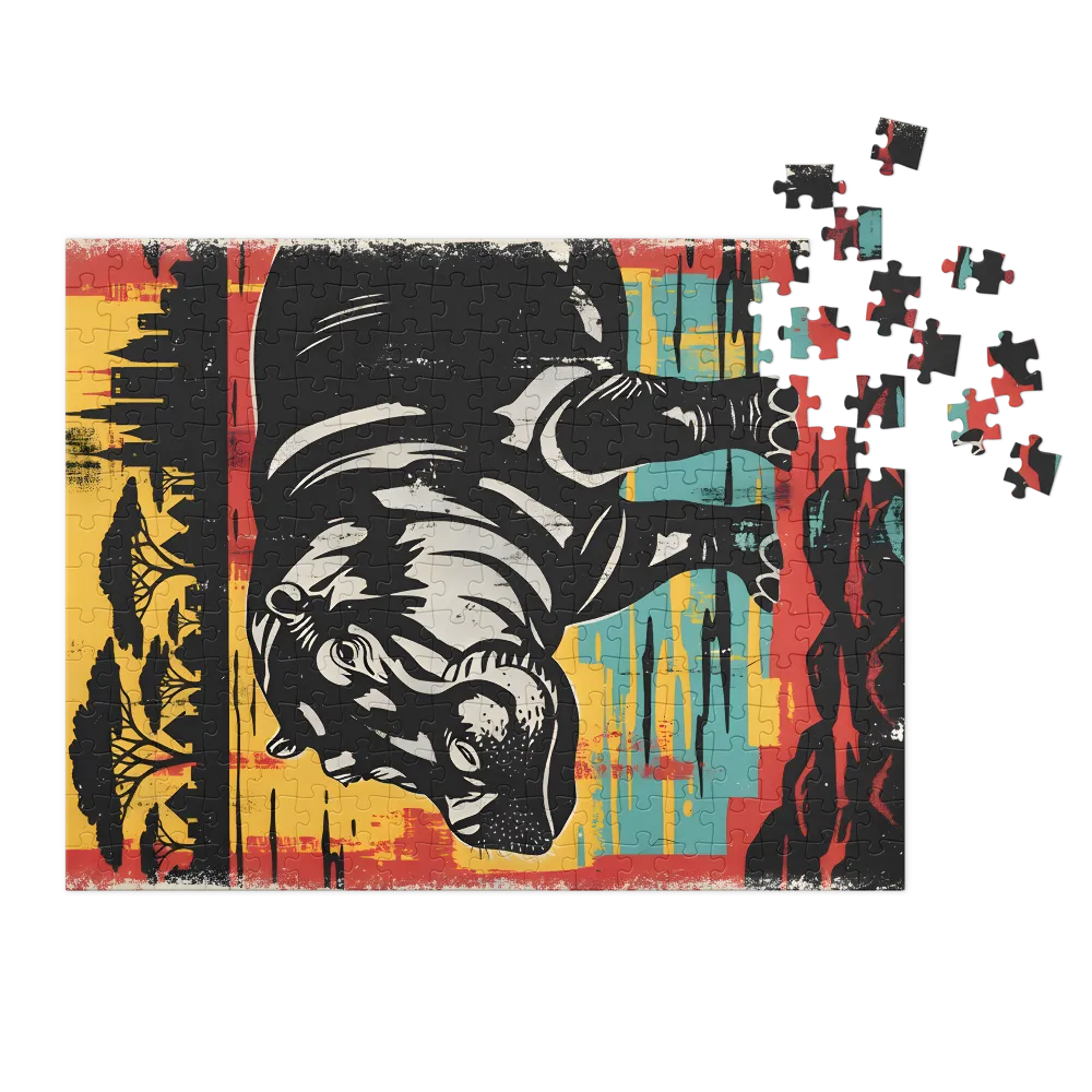 Savanna Hippo | Jigsaw Puzzles