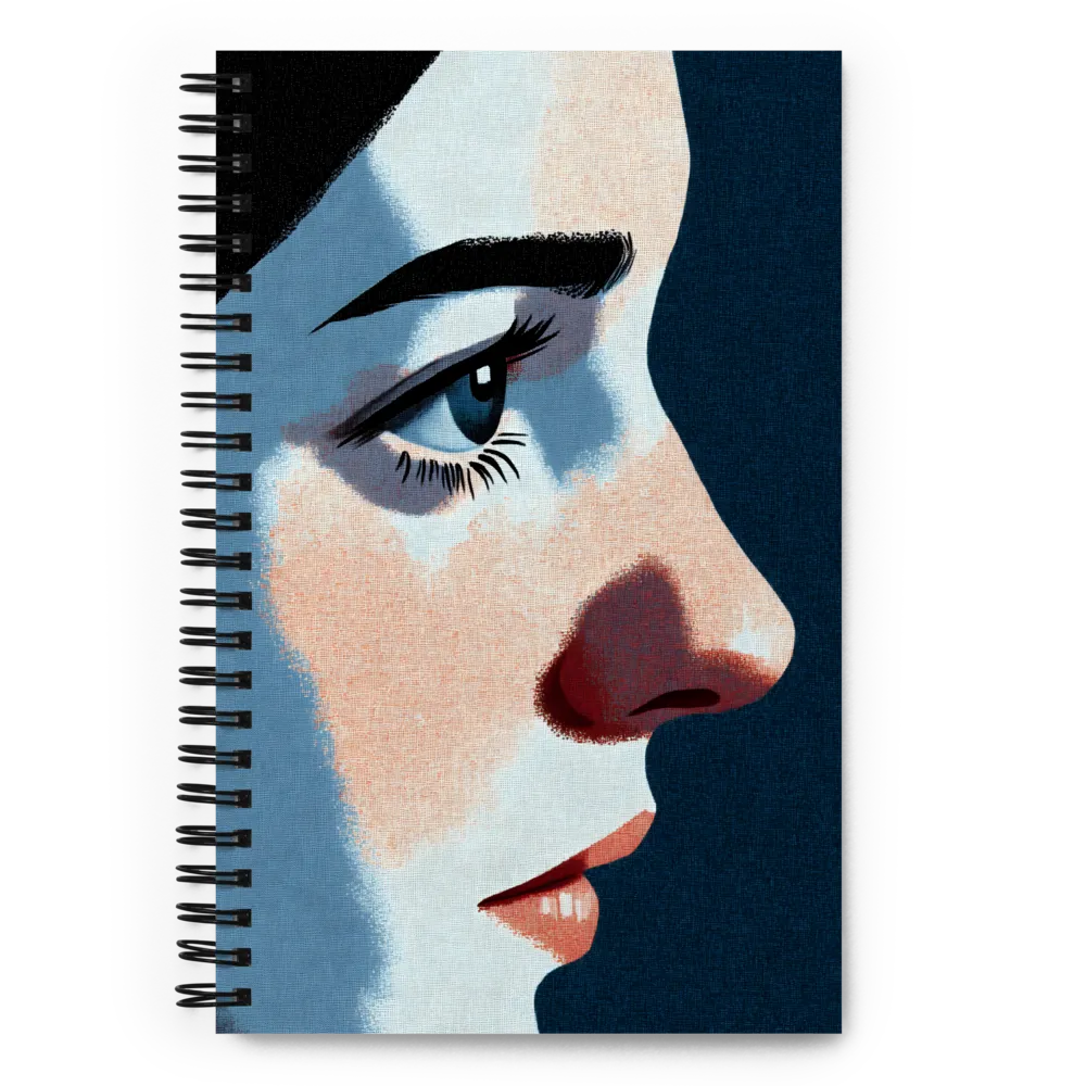 Stippled Female Profile 
 Spiral Notebook | 140 pages