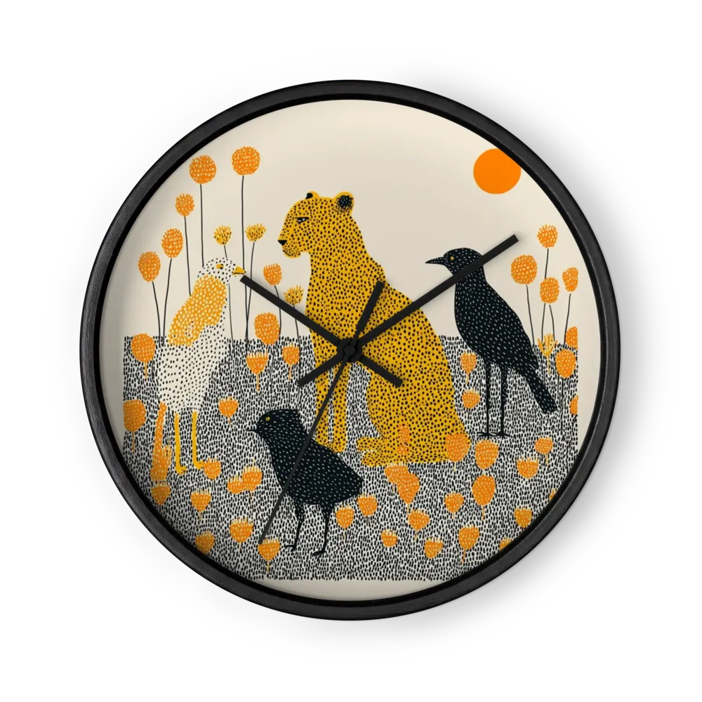 Wild Companions in Yellow | Wall Clock