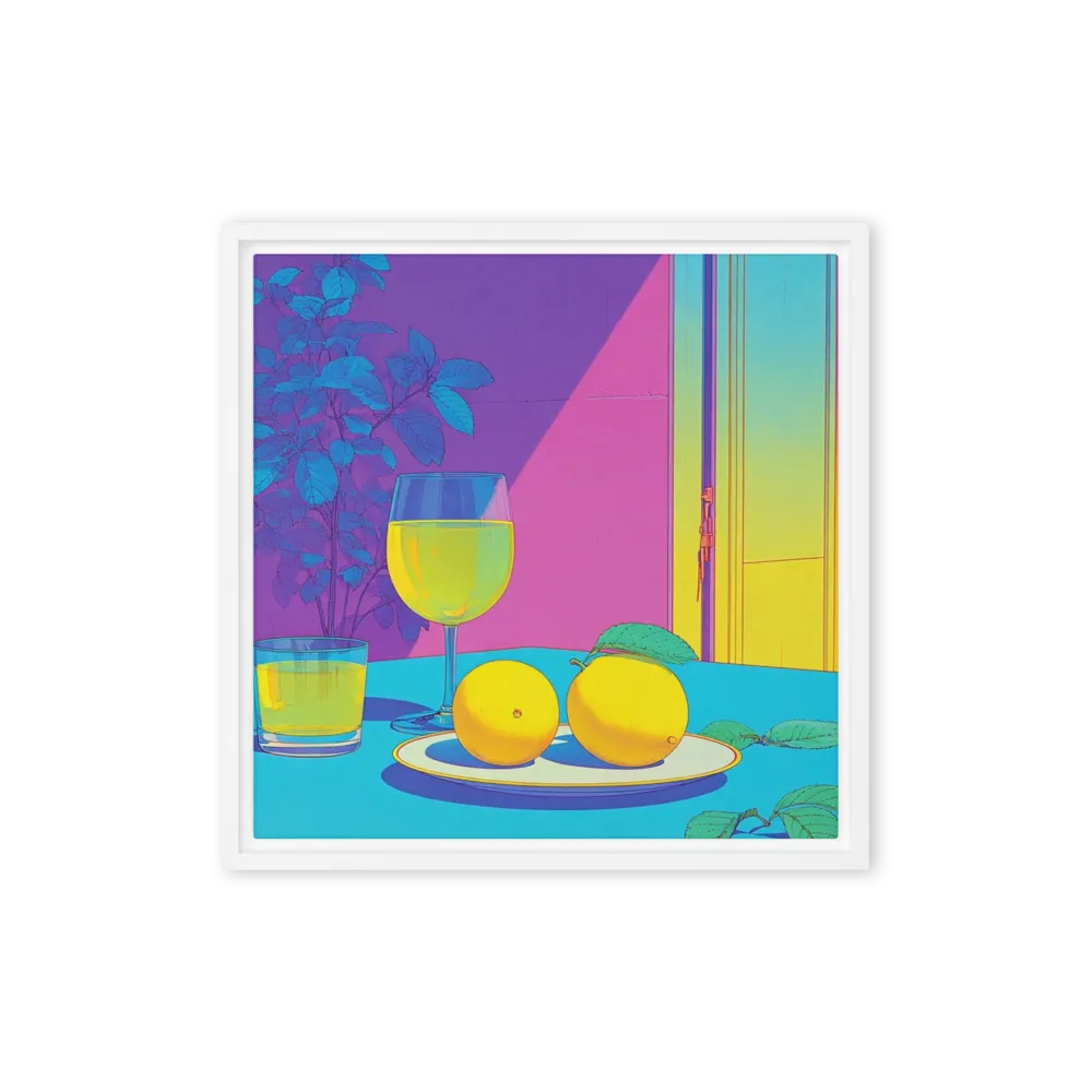 Lemon and Wine Still Life | Art Print