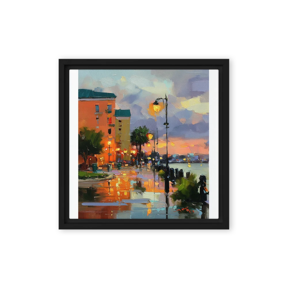 Harbor Promenade at Dusk | Art Print