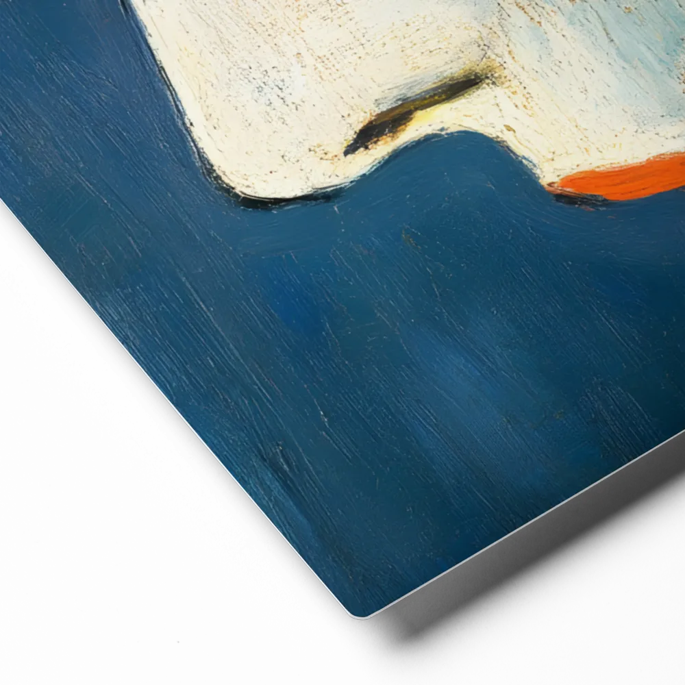 Introspective Profile 
 Canvas with White Frame