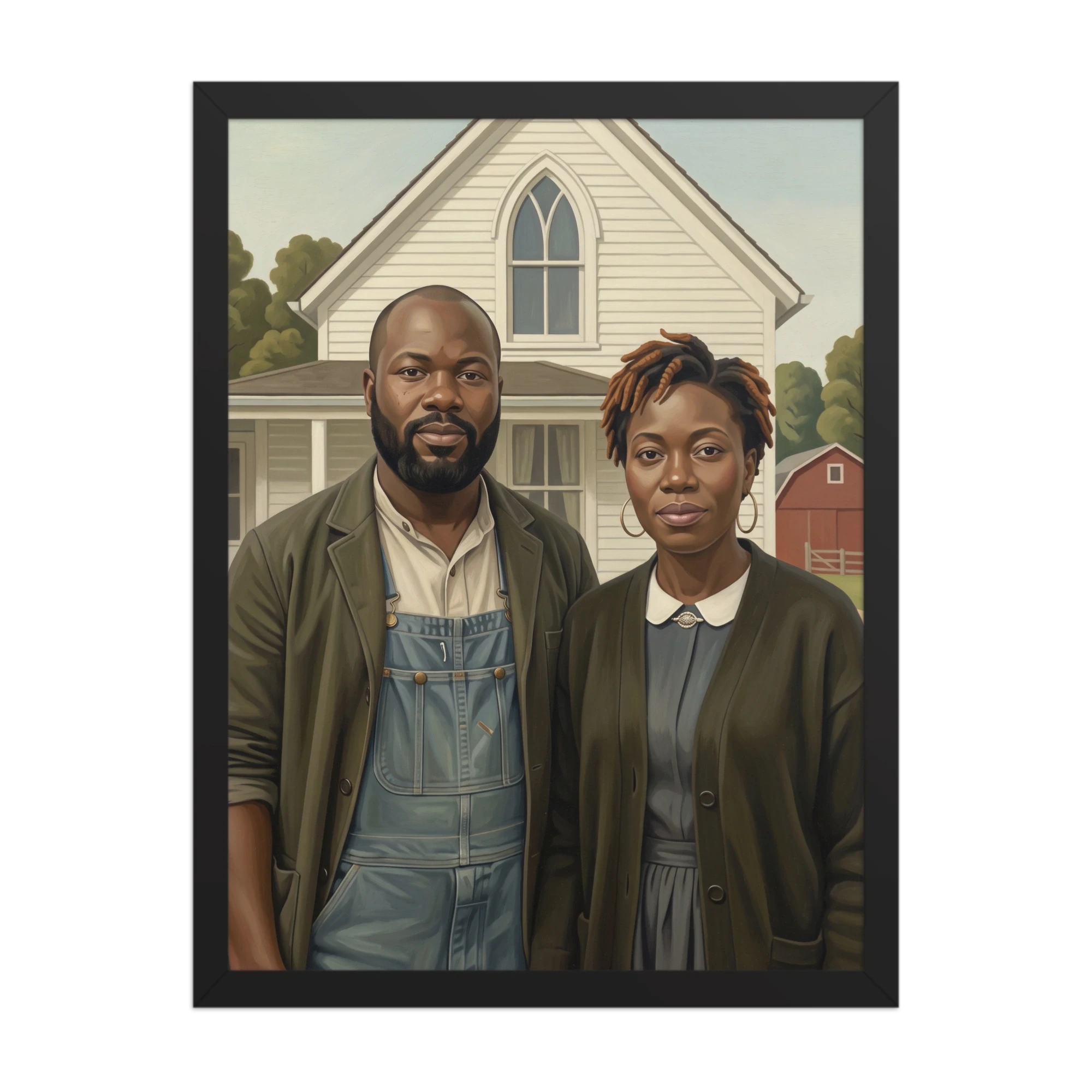 American Gothic Couple Portrait