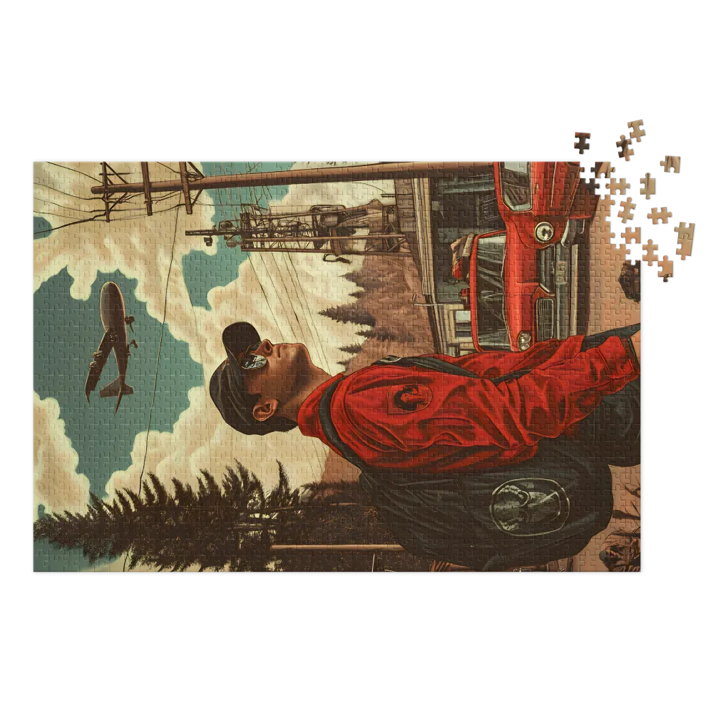 Urban Sky Watcher 
 Jigsaw Puzzle in Tin Box