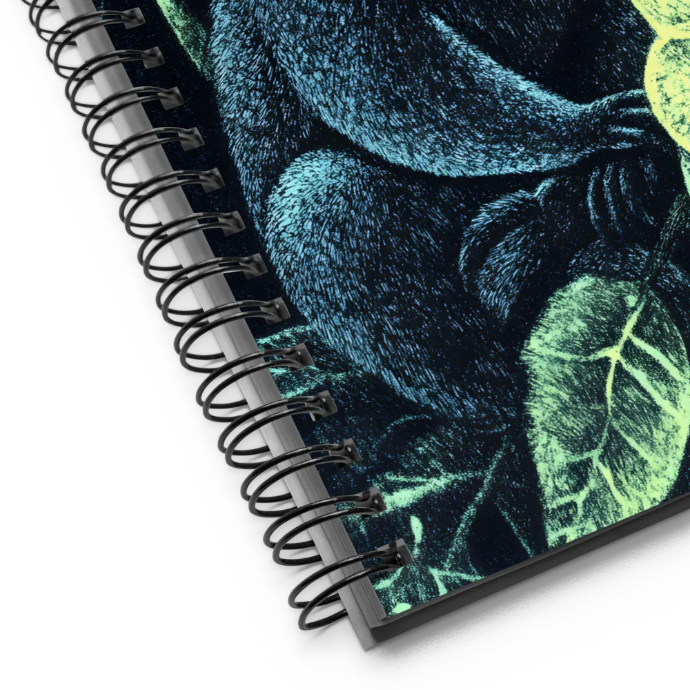 Nocturnal Koala with Yellow Flower 
 Spiral Notebook | 140 pages