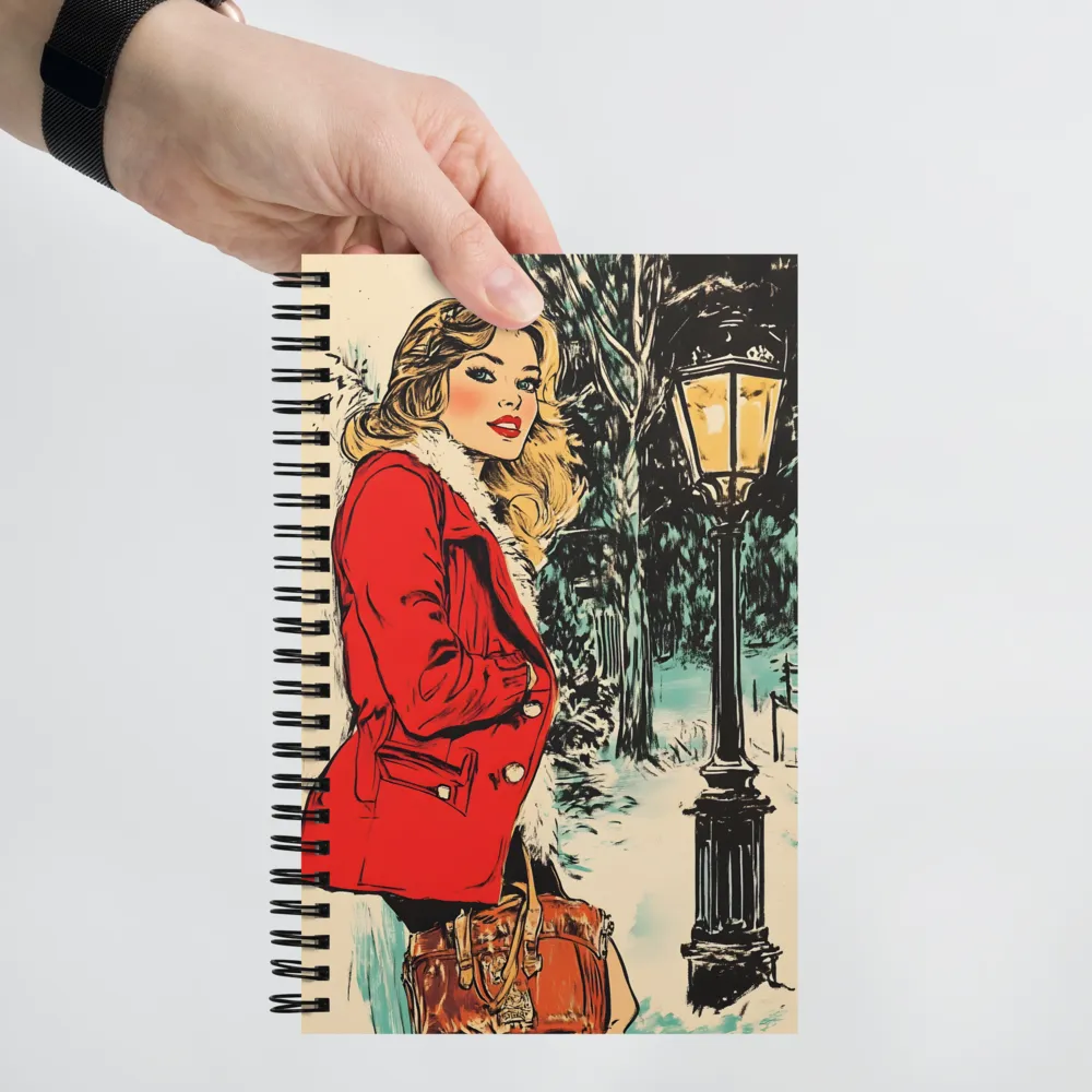 Winter Street Encounter 
 Spiral Notebook | 140 pages