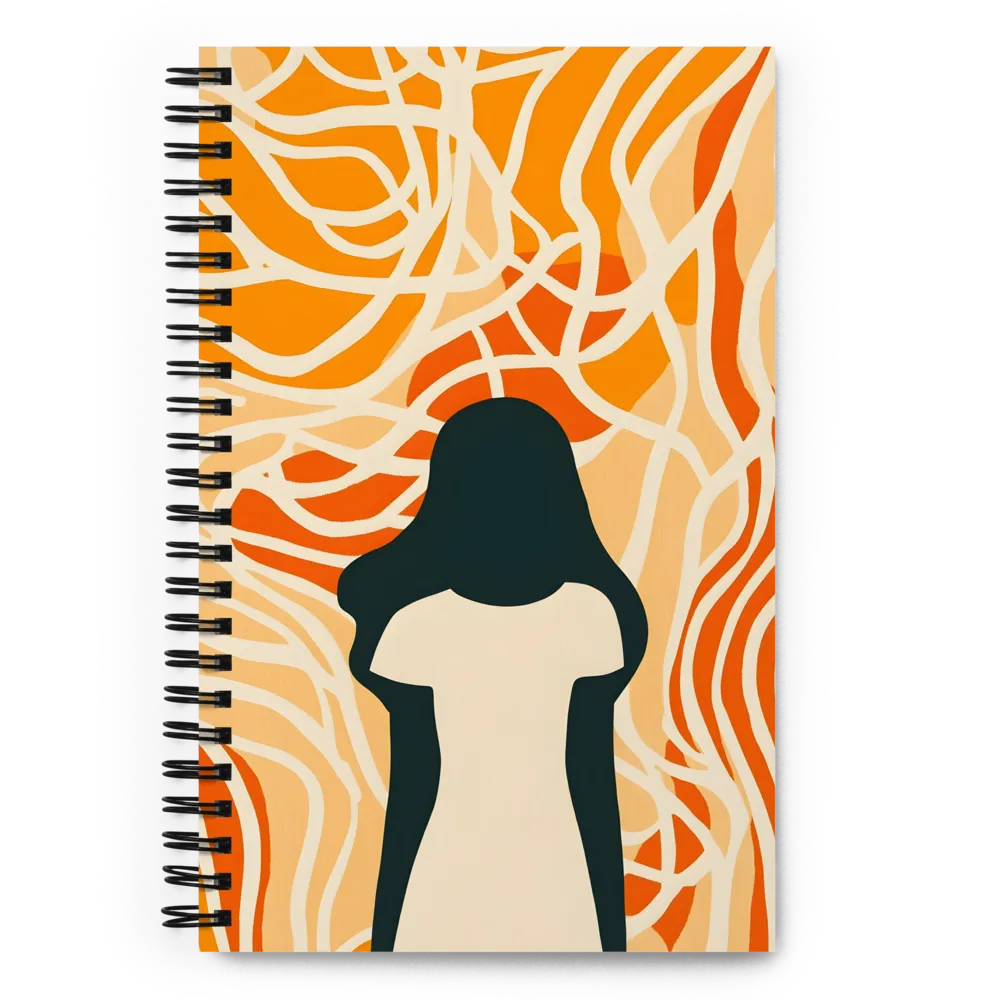 Orange Flowing Contemplation 
 Spiral Notebook | 140 pages