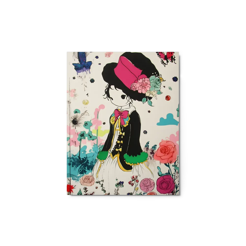 Flora and the Top Hat 
 Canvas with White Frame