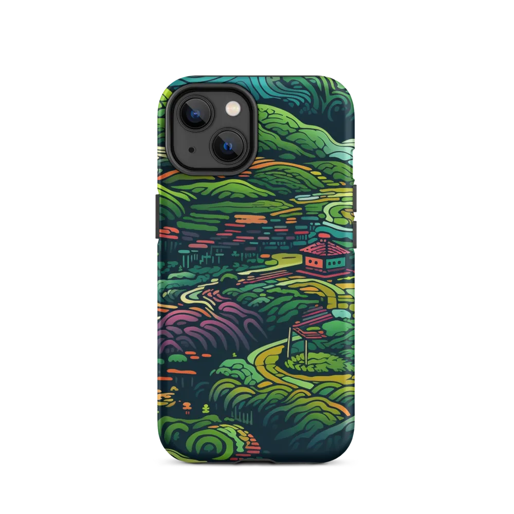 Vibrant Illustrated Landscape | Phone Case