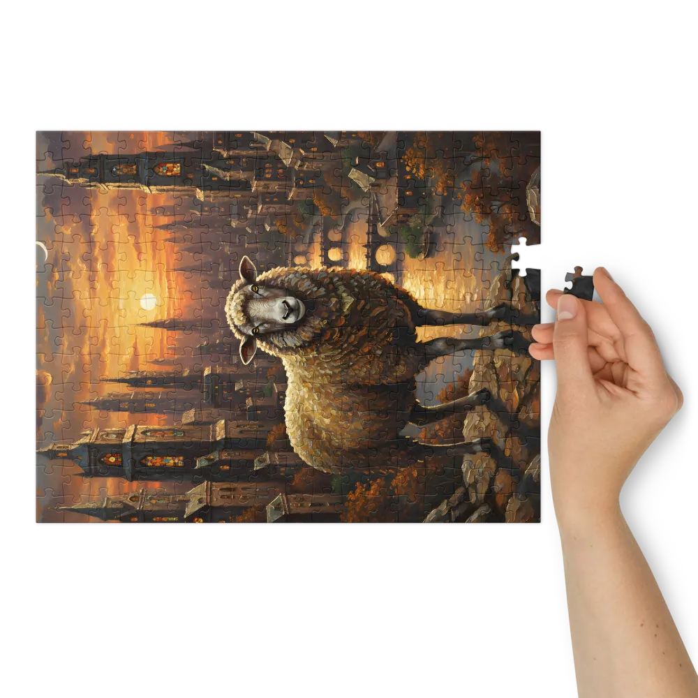 Sheep at Dusk | Jigsaw Puzzles