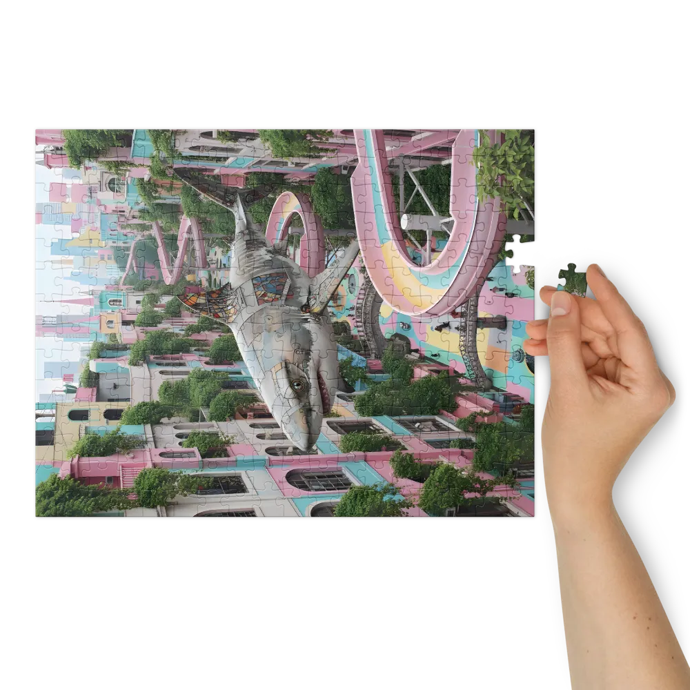 Pastel City Shark | Jigsaw Puzzles