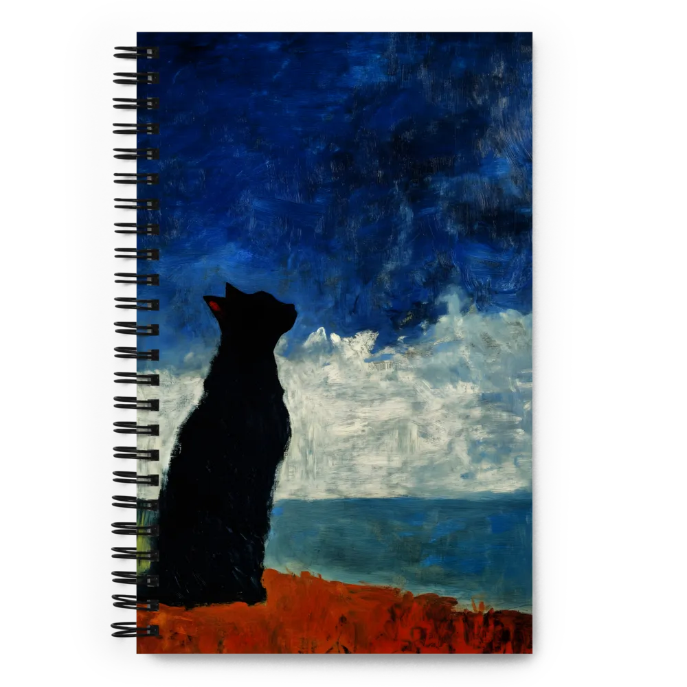 Cat Silhouette Landscape 
 Spiral Notebook | 140 pages