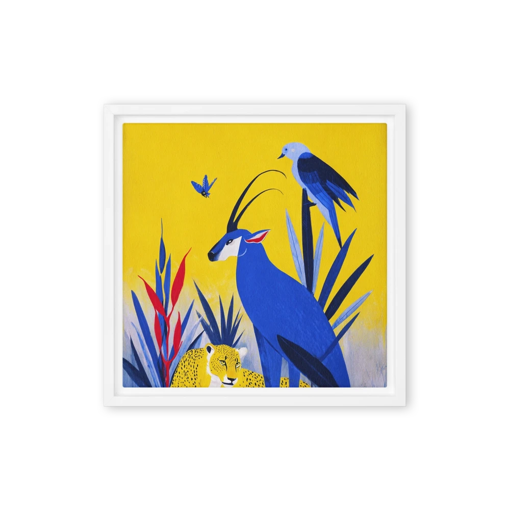 Blue Gazelle and Cheetah | Art Print
