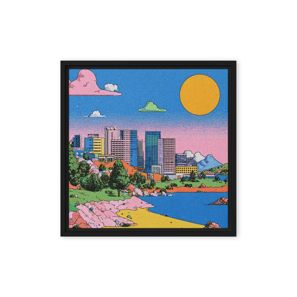Metropolis by the Shore 
 Canvas | 26″x 26″