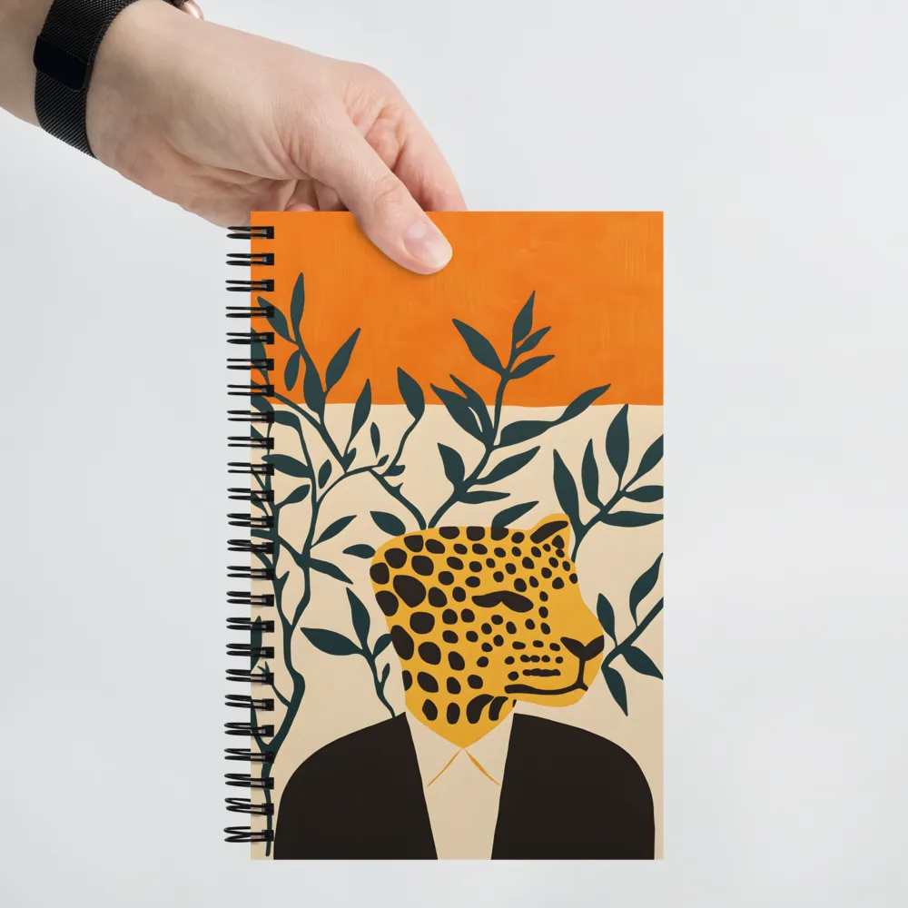 Dapper Leopard Portrait 
 Spiral Notebook | 140 pages