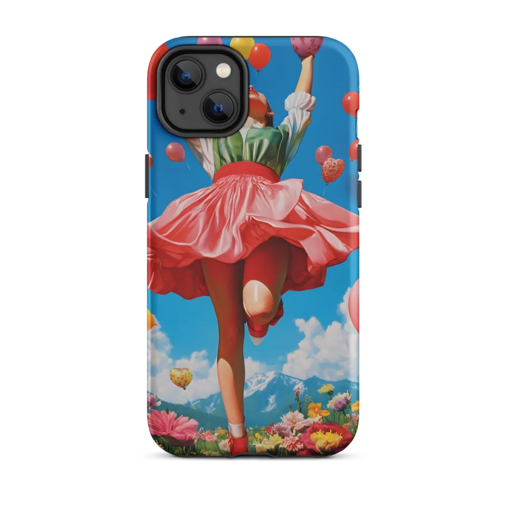 Joyful Woman with Balloons | Phone Case