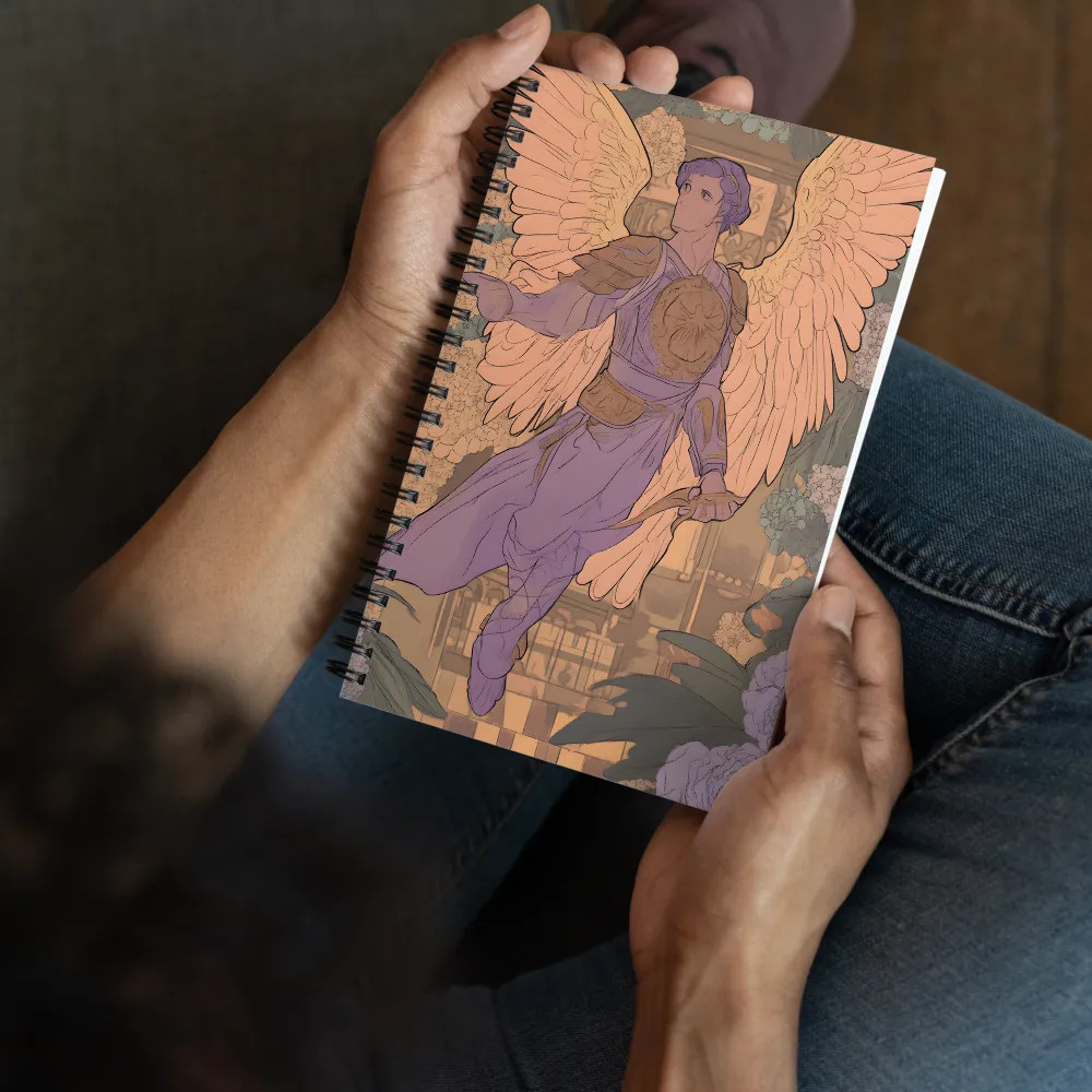 Art Nouveau Angel 
 Spiral Notebook | 140 pages