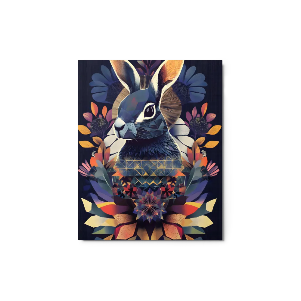 Stylized Rabbit with Floral Design