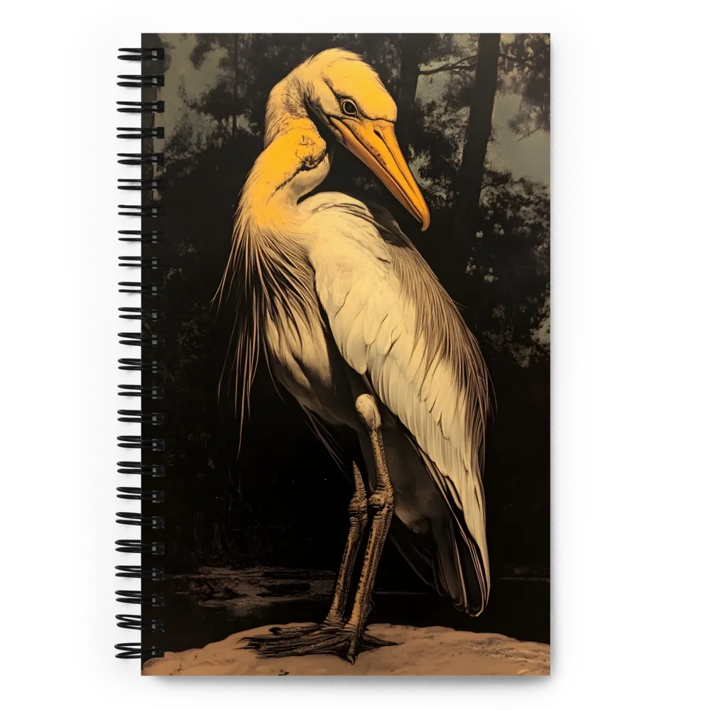 The Watchful Egret 
 Spiral Notebook | 140 pages