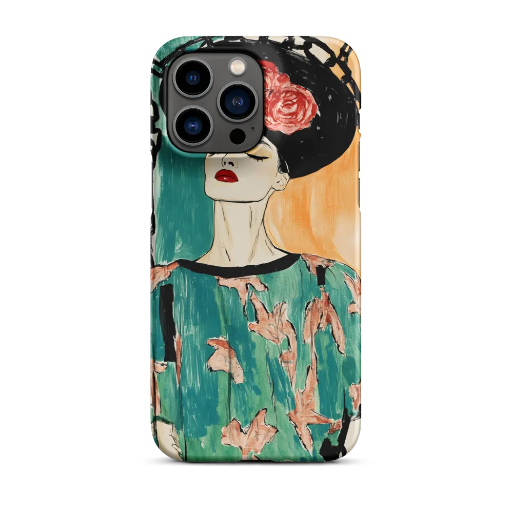 Floral Hat Portrait | Phone Case