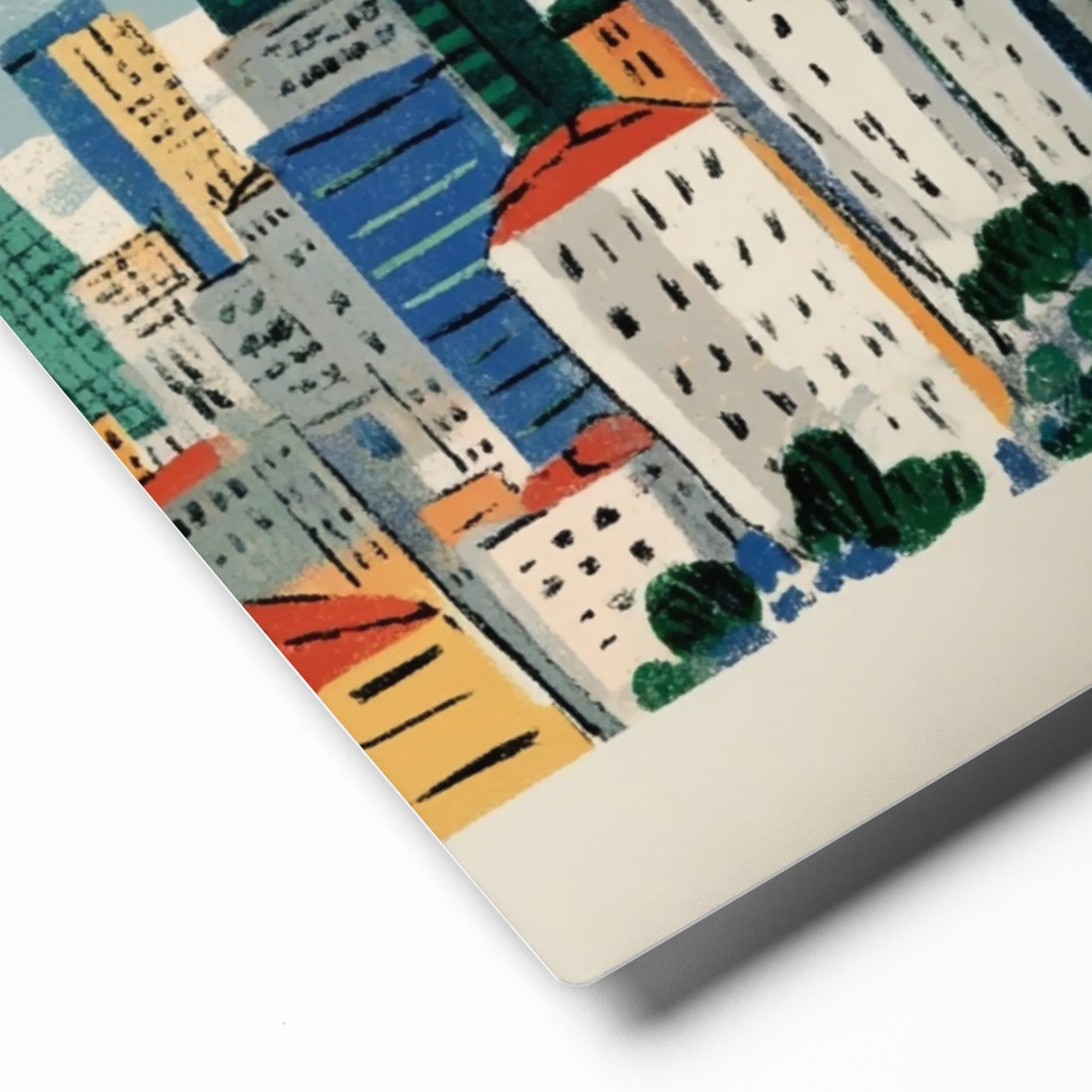 Metropolis in Color 
 Poster with White Frame | 12″x 12″