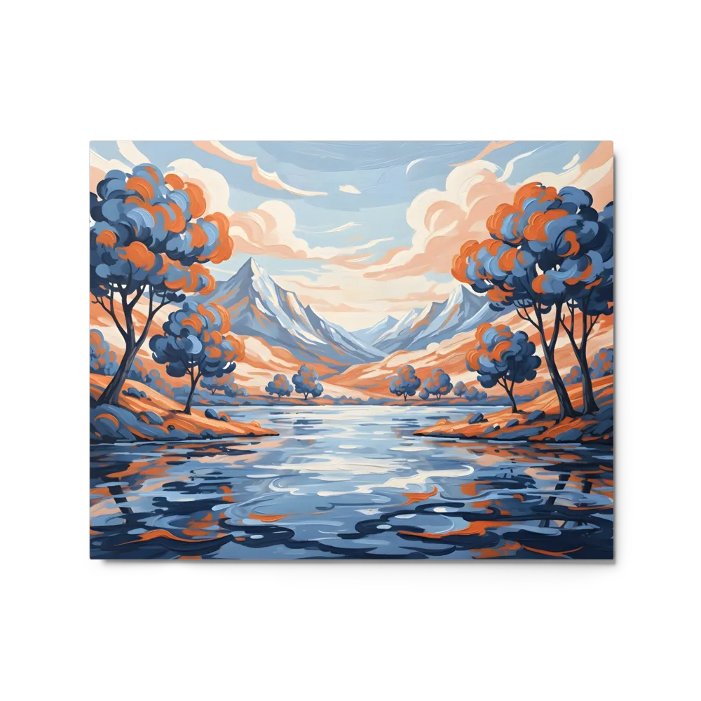 Stylized Lake Landscape