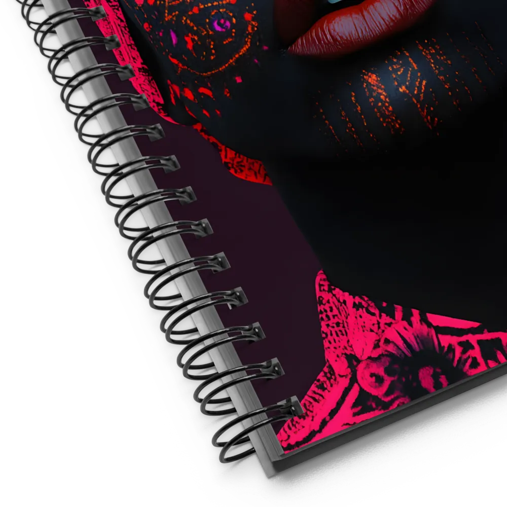 Vibrant Face Art Portrait 
 Spiral Notebook | 140 pages