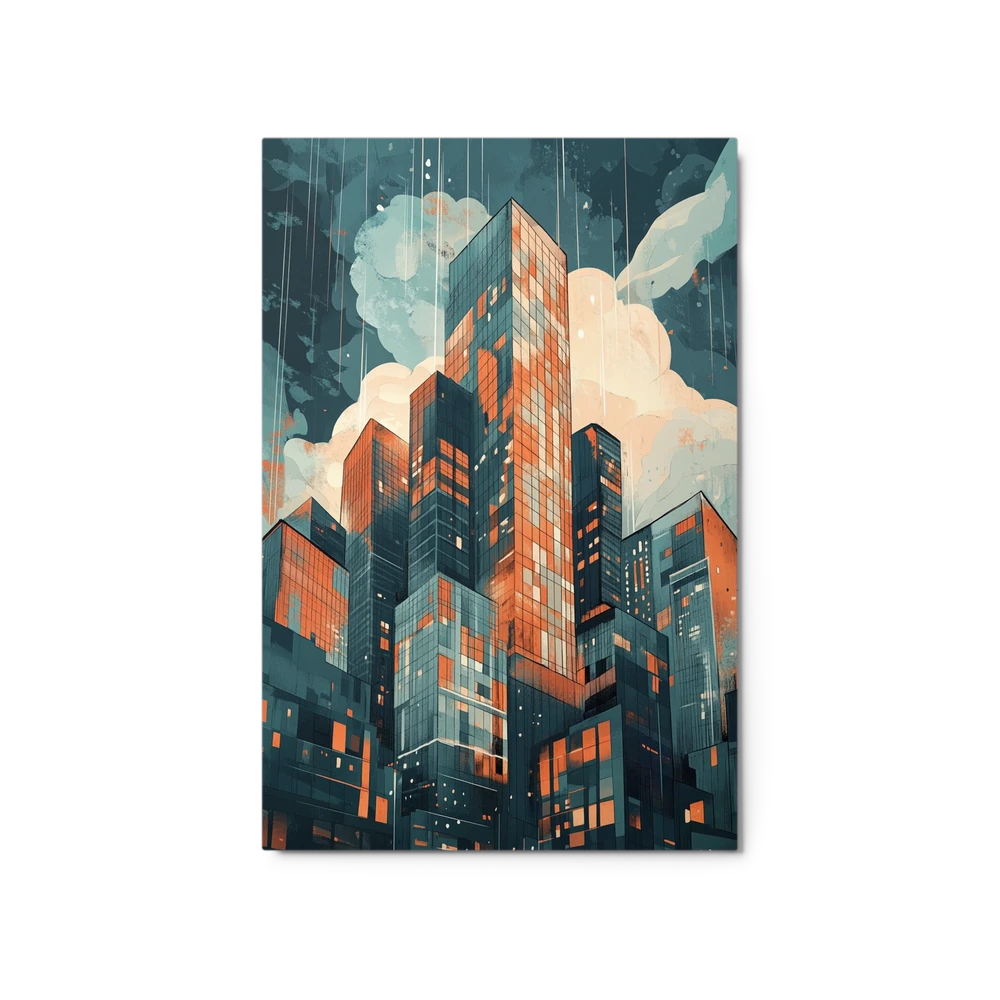 Rainy City Glow | Art Print