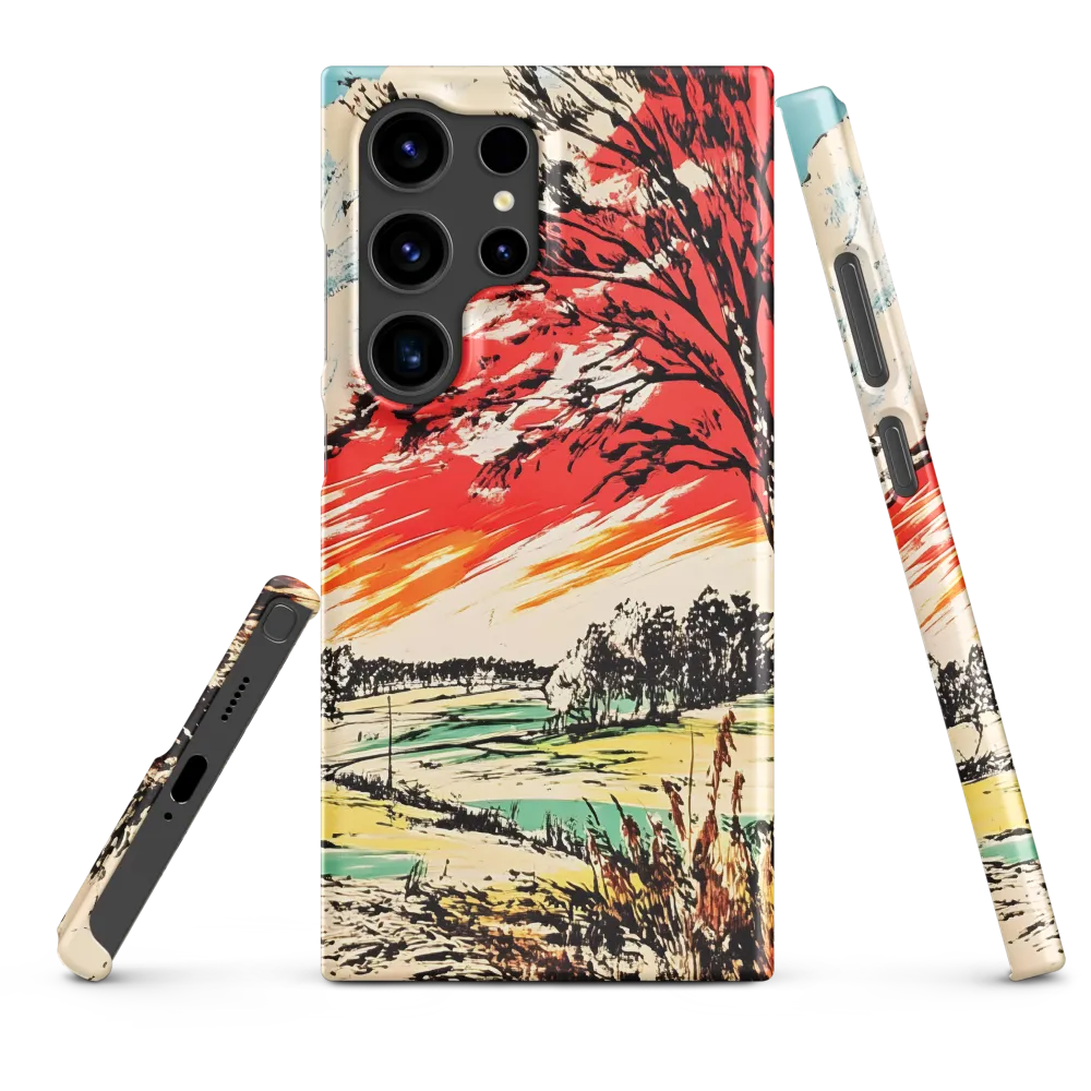 Bold Red Sky Landscape | Phone Case