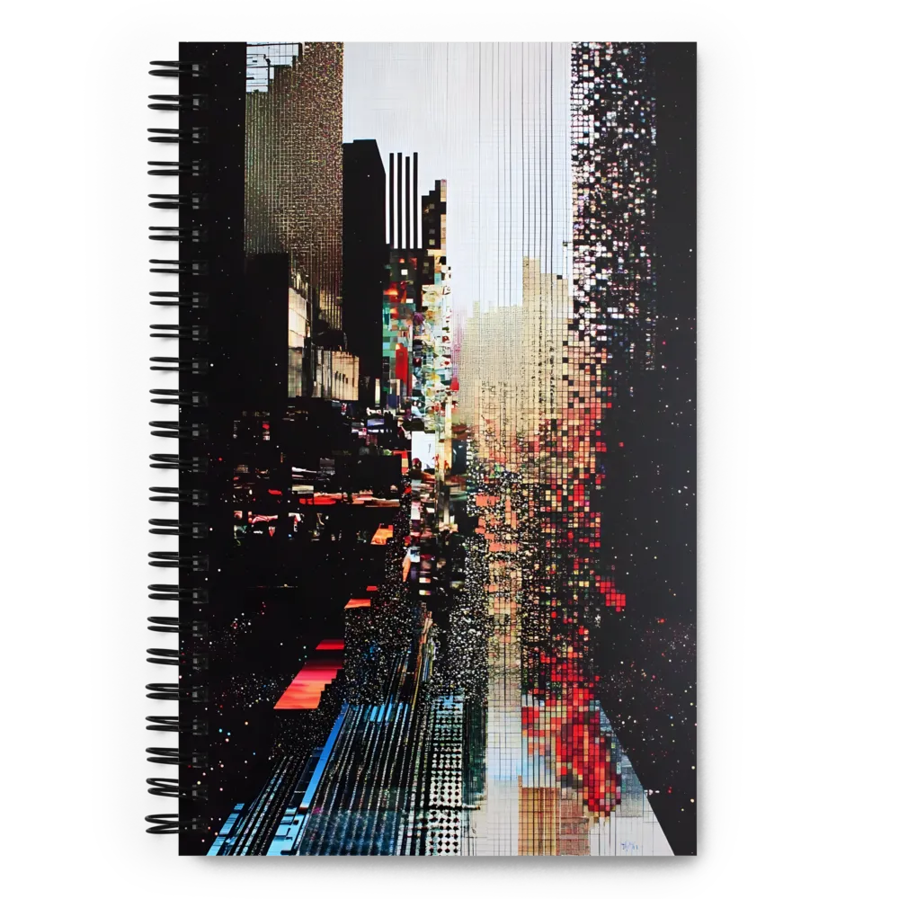 Digital Glitch City 
 Spiral Notebook | 140 pages