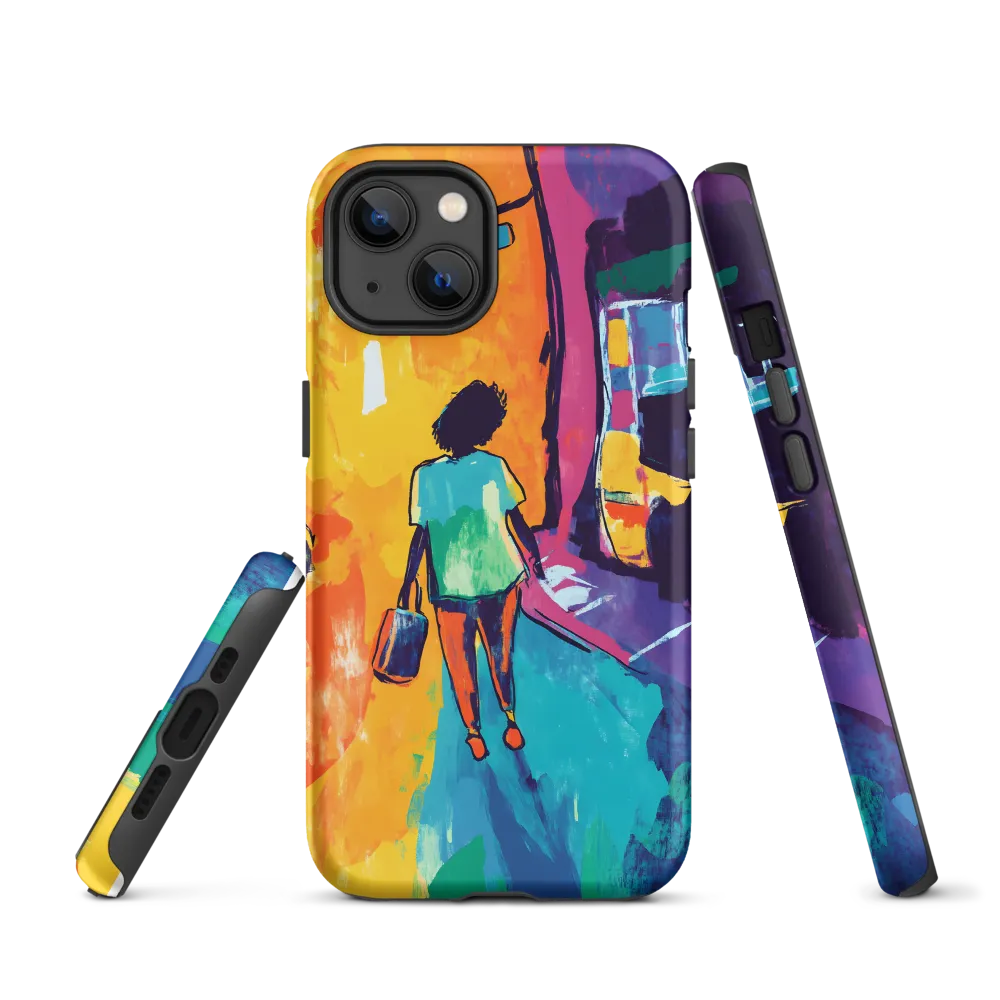 Solitary Figure in Urban Landscape | Phone Case