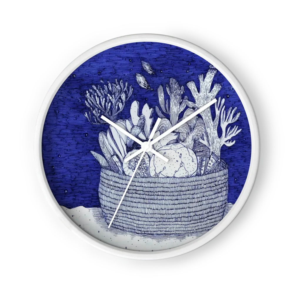 Coral in a Woven Basket