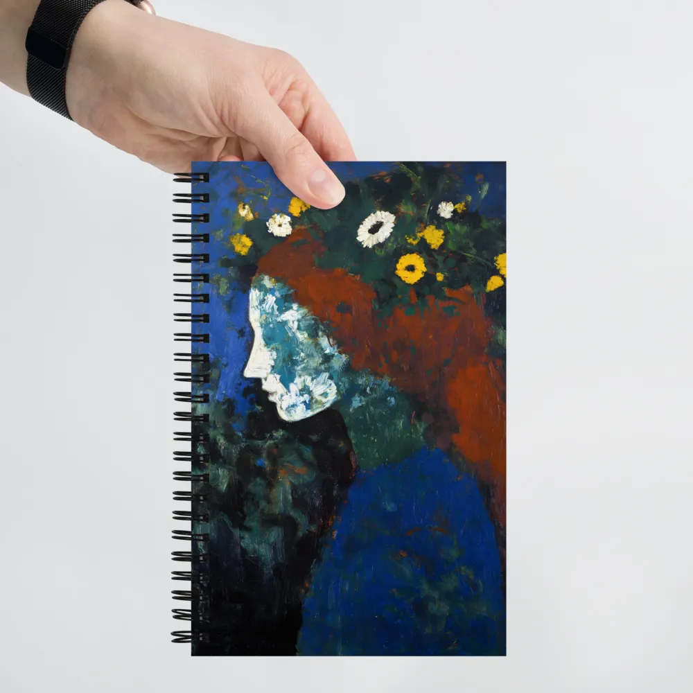 Floral Crown Profile 
 Spiral Notebook | 140 pages