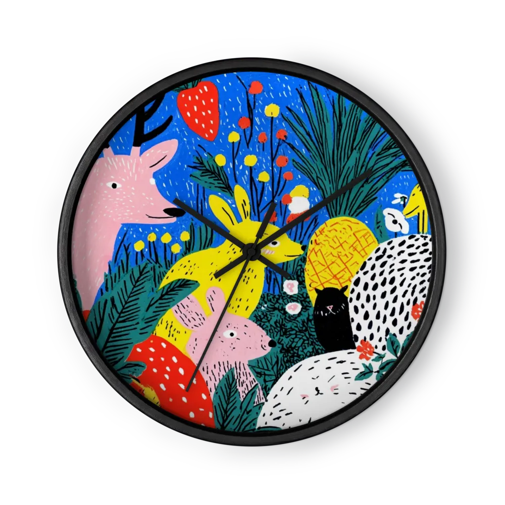 Playful Jungle Garden | Wall Clock