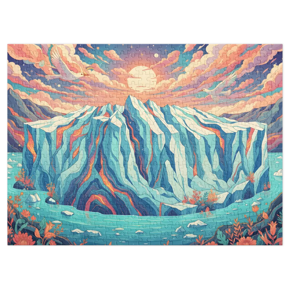 Paesaggio Sognante Ghiacciaio Pastello 
 Puzzle