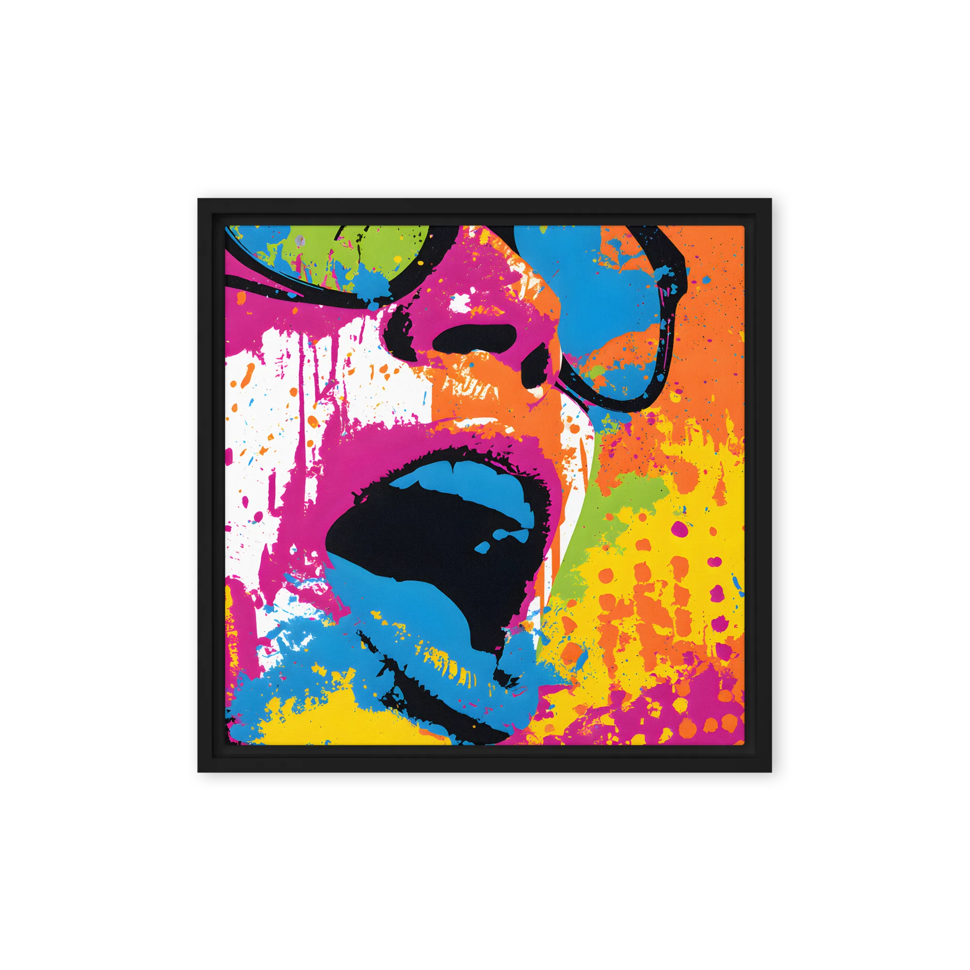 Vibrant Scream Expression 
 Canvas | 8″x 8″