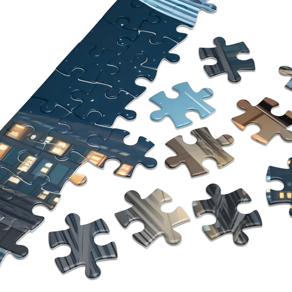 Solitary City Stroll 
 Jigsaw Puzzle in Tin Box