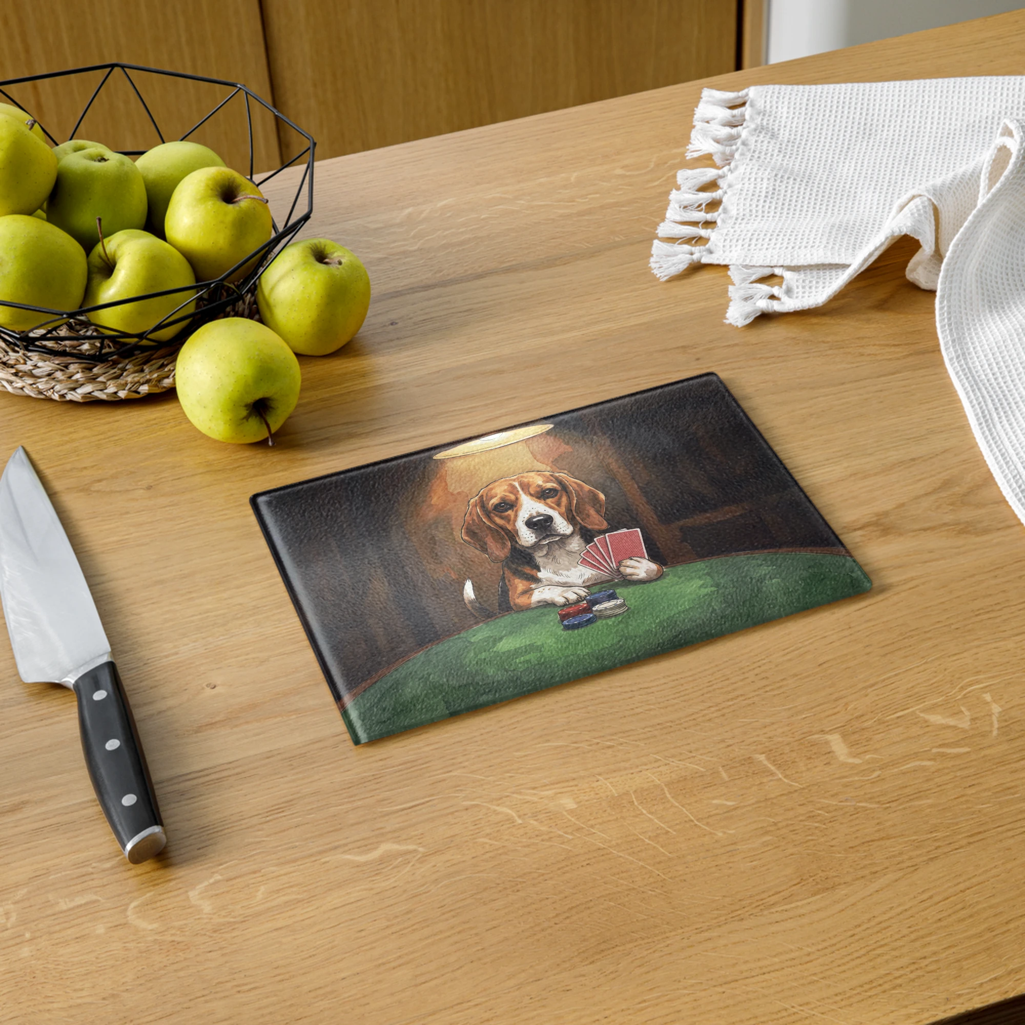 Pet Portrait Cutting Board — Ink & Wash