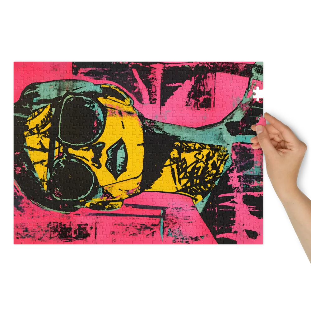 Olhar Neon 
 Puzzle em caixa de metal