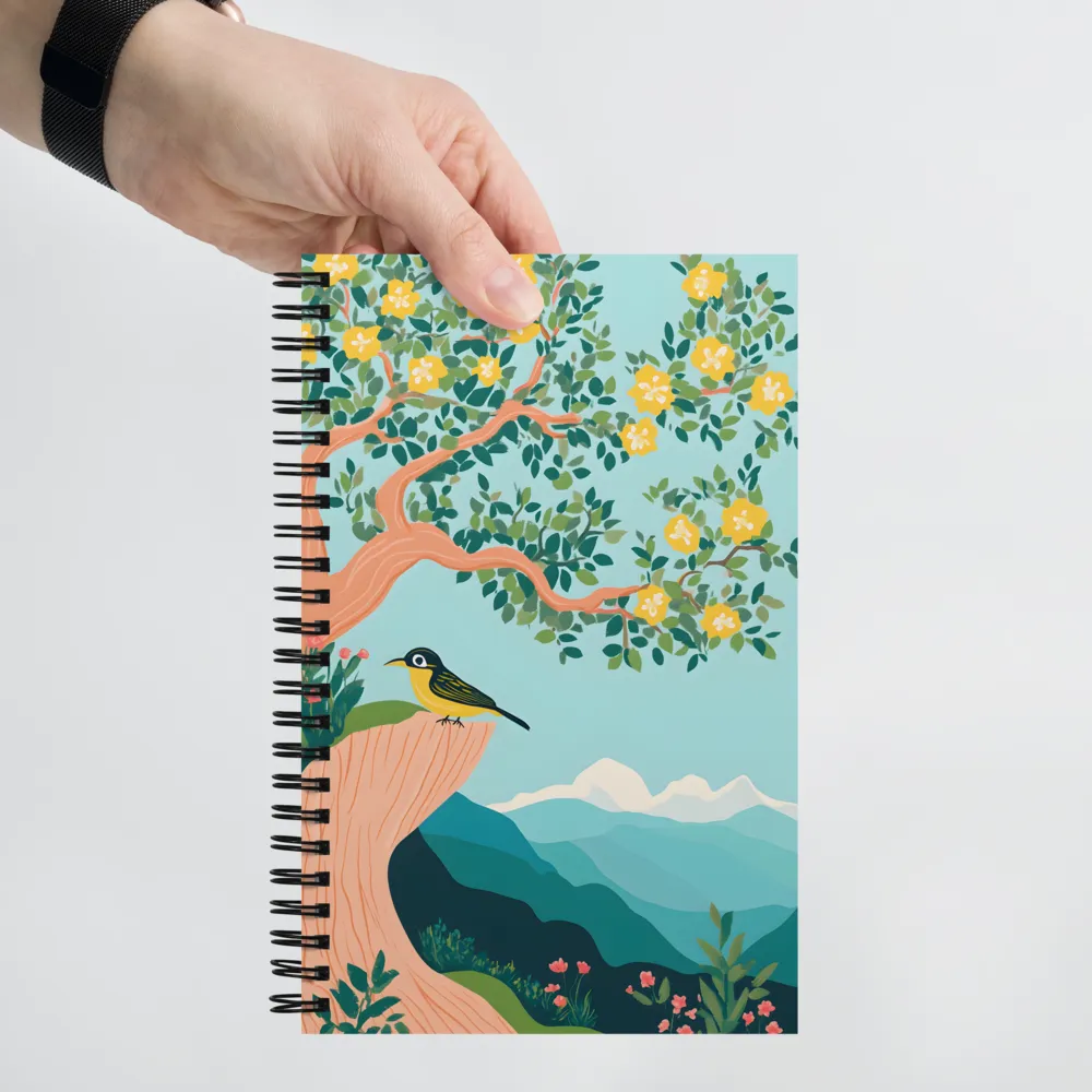 Whimsical Orchard Bird 
 Spiral Notebook | 140 pages