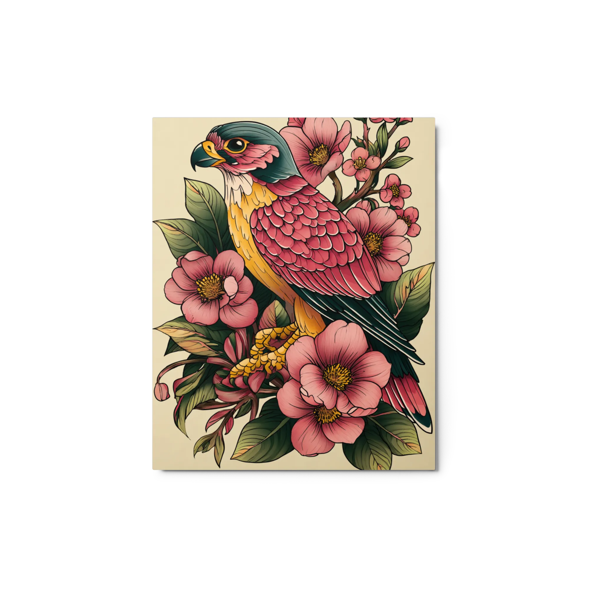 Neo-Traditional Falcon Blossom