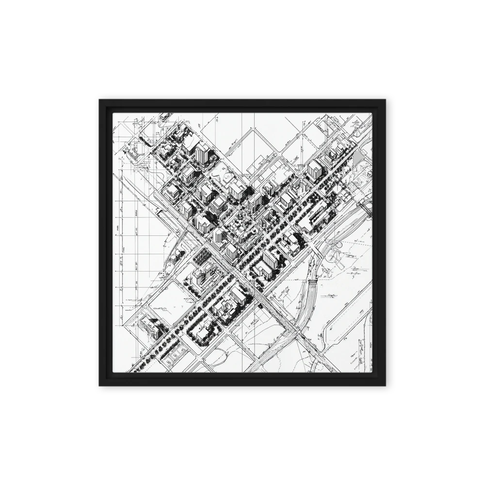Axonometric City Grid | Art Print