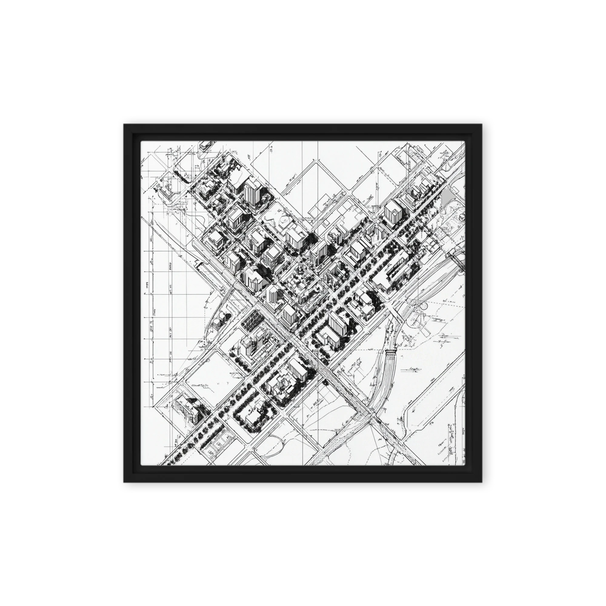 Axonometric City Grid | Art Print