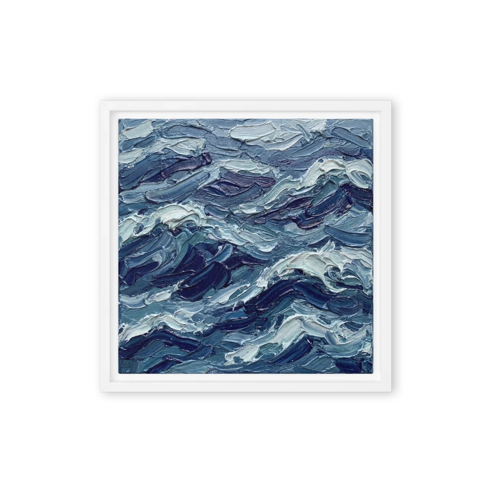 Ocean's Depth in Impasto | Art Print