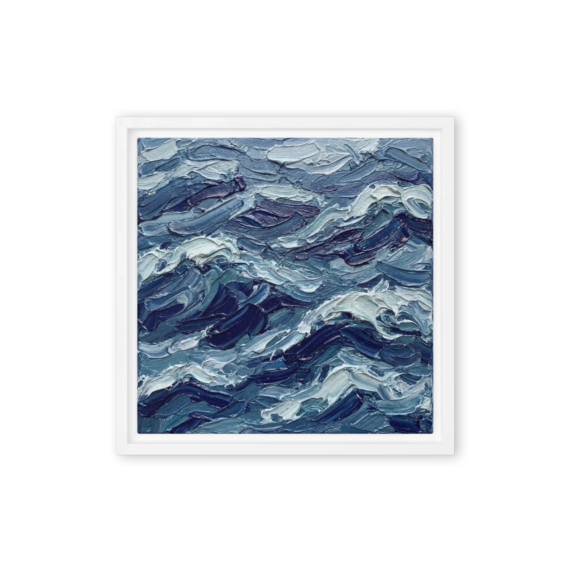 Ocean's Depth in Impasto | Art Print