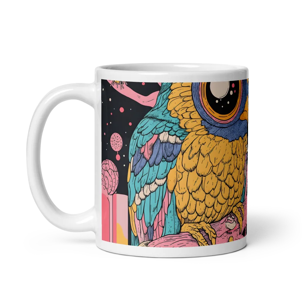 Cosmic Owl Perch 
 Mug with Black inside