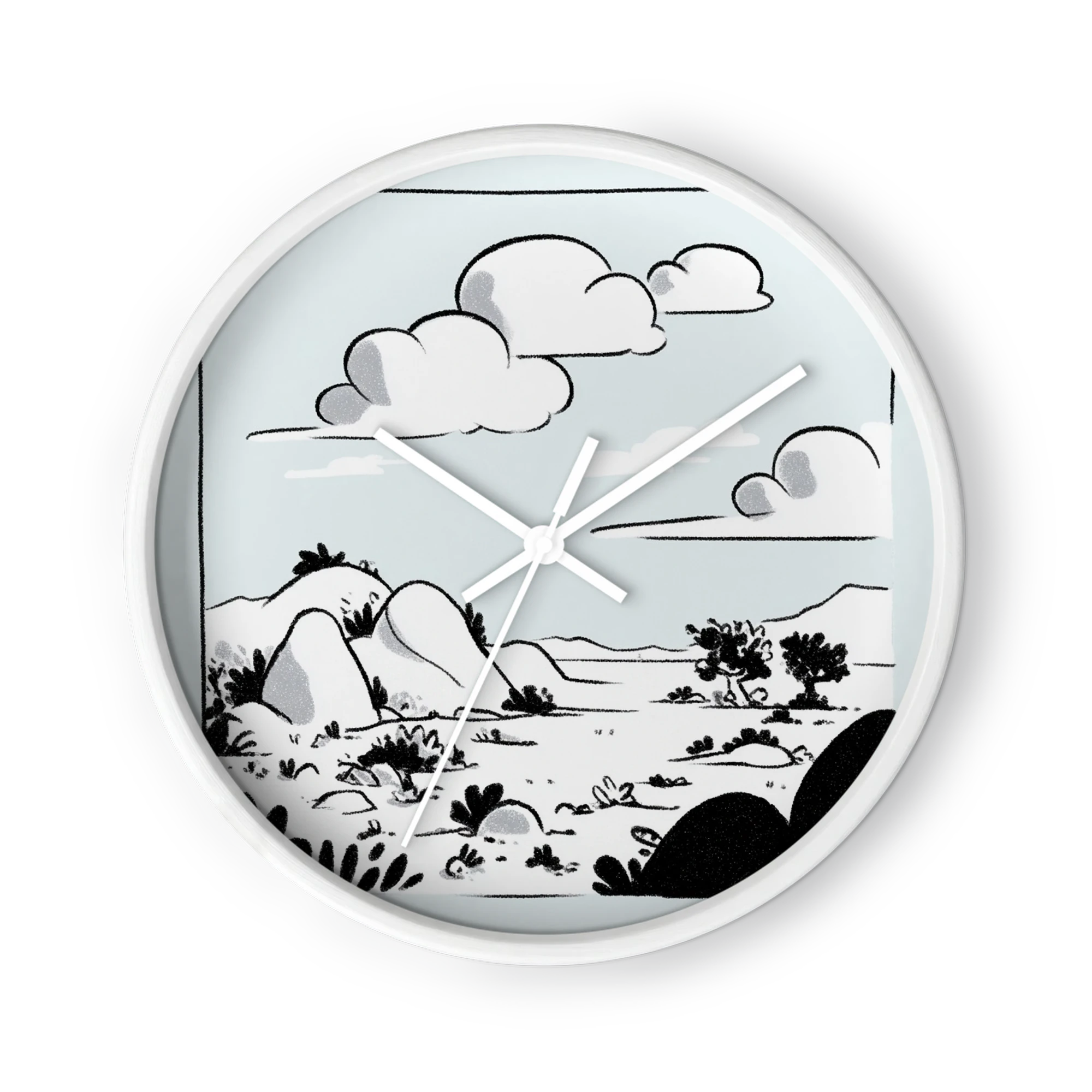Desert Horizon under Cumulus Clouds
