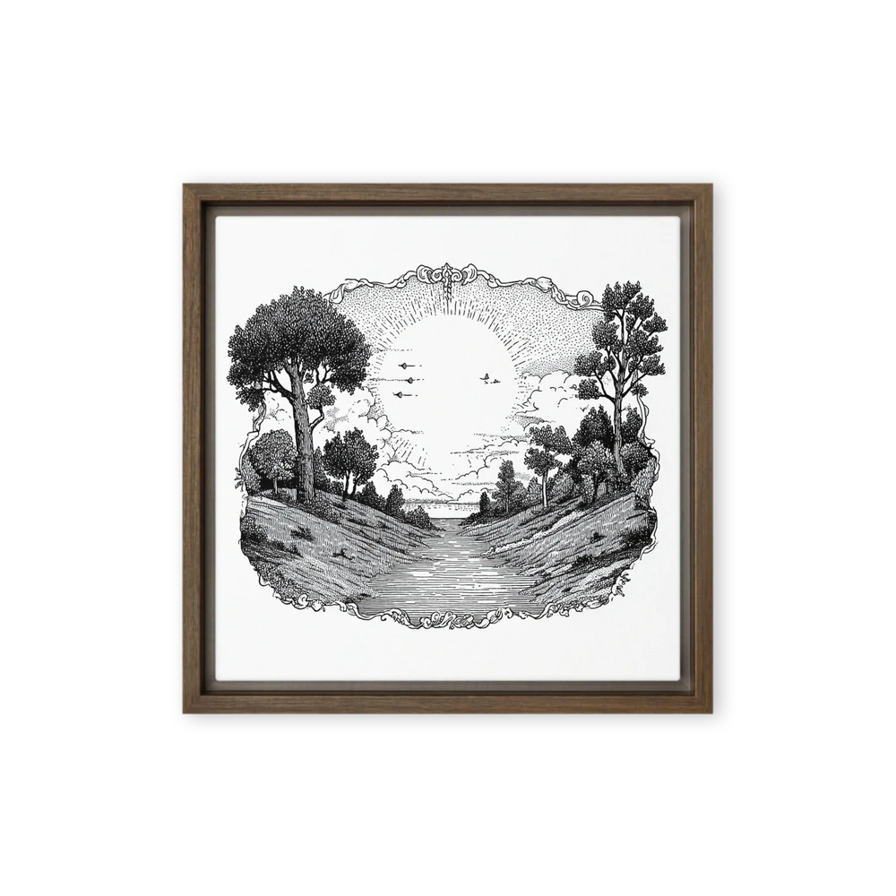 Serene River Valley | Art Print