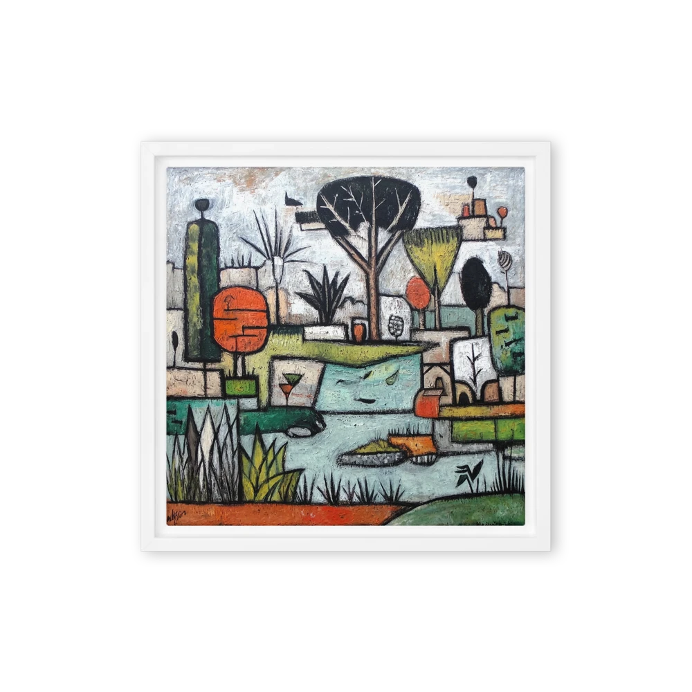 Geometric River Landscape | Art Print