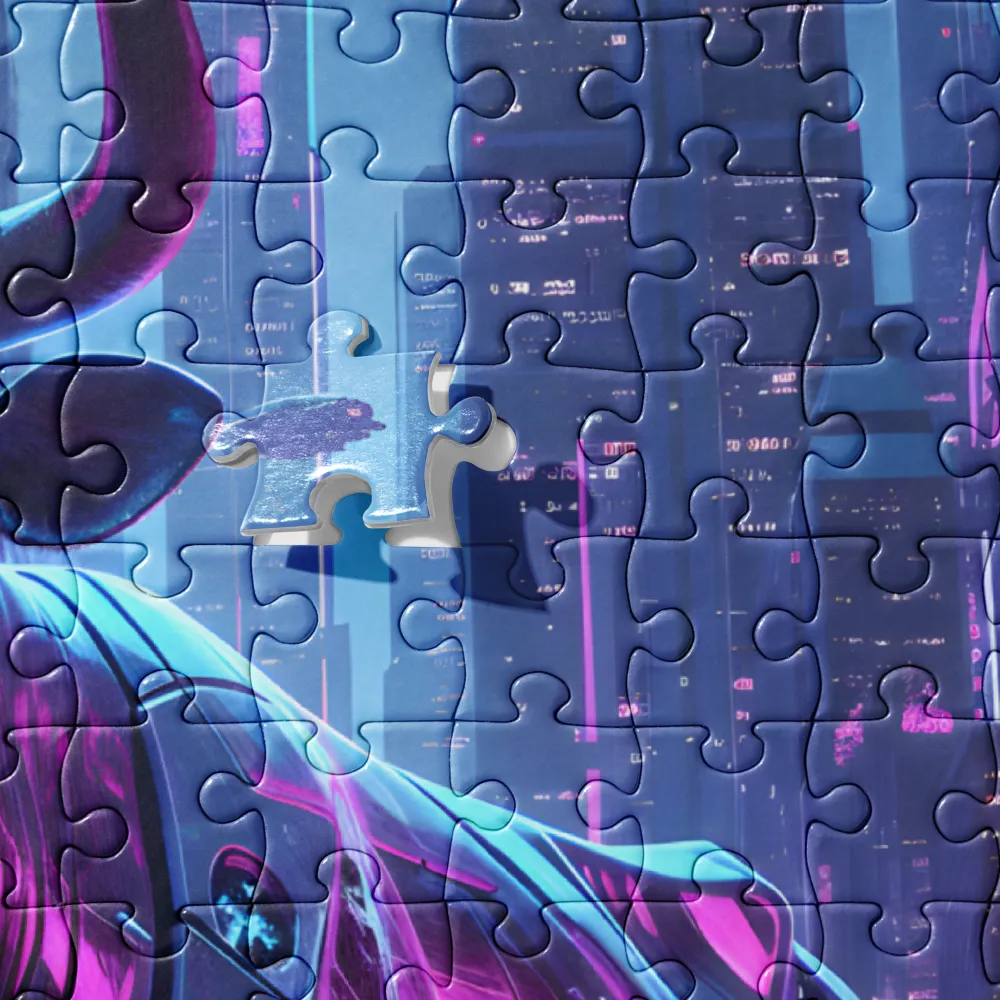 Neon Mech Cow 
 Jigsaw Puzzle